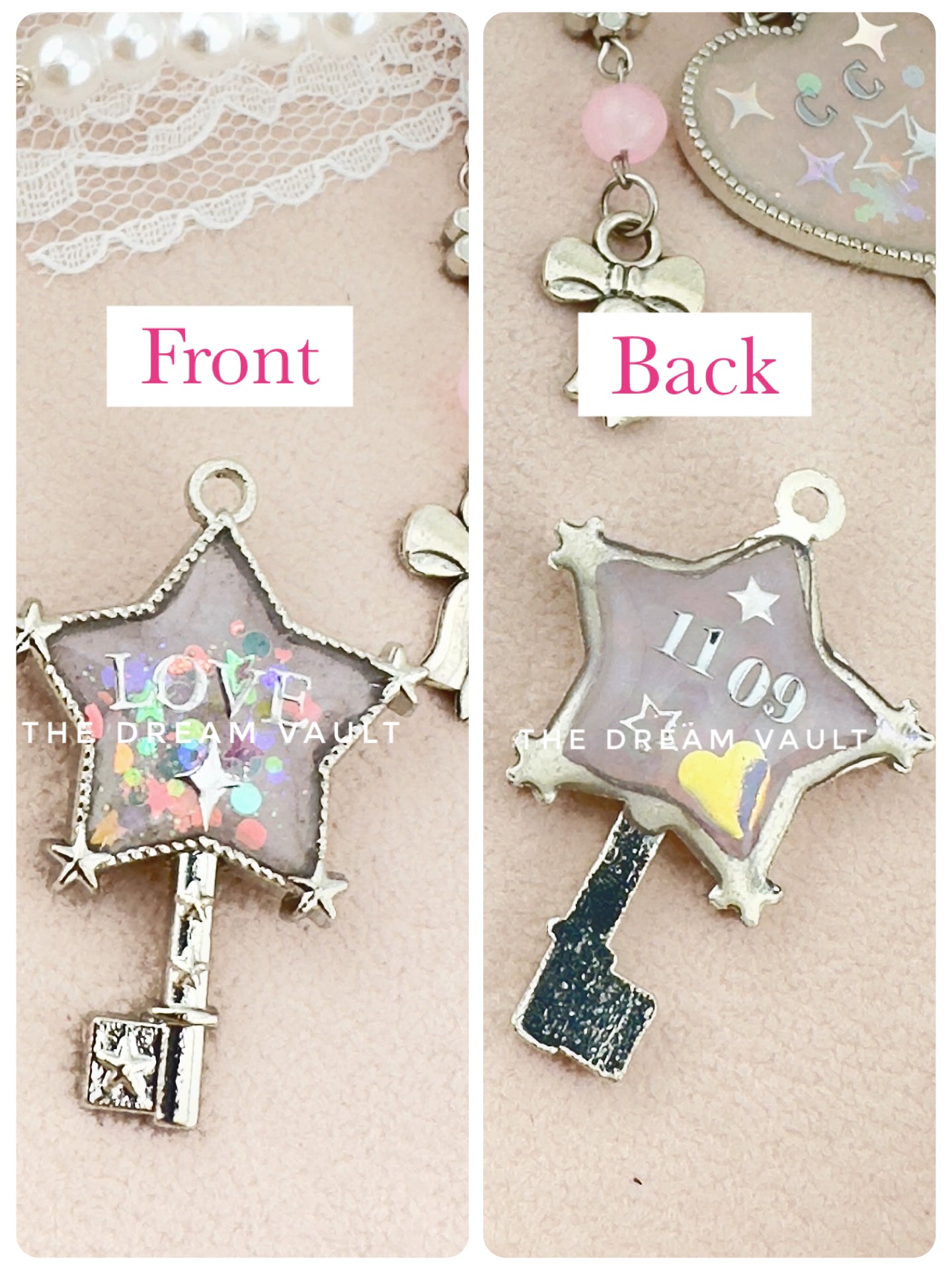 Add-on Double-sided Custom Bag Charm or Keychain