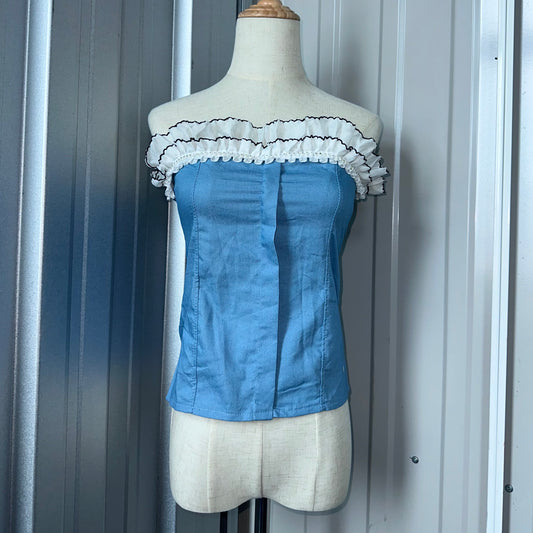 Ruffles Tube Top sky Blue