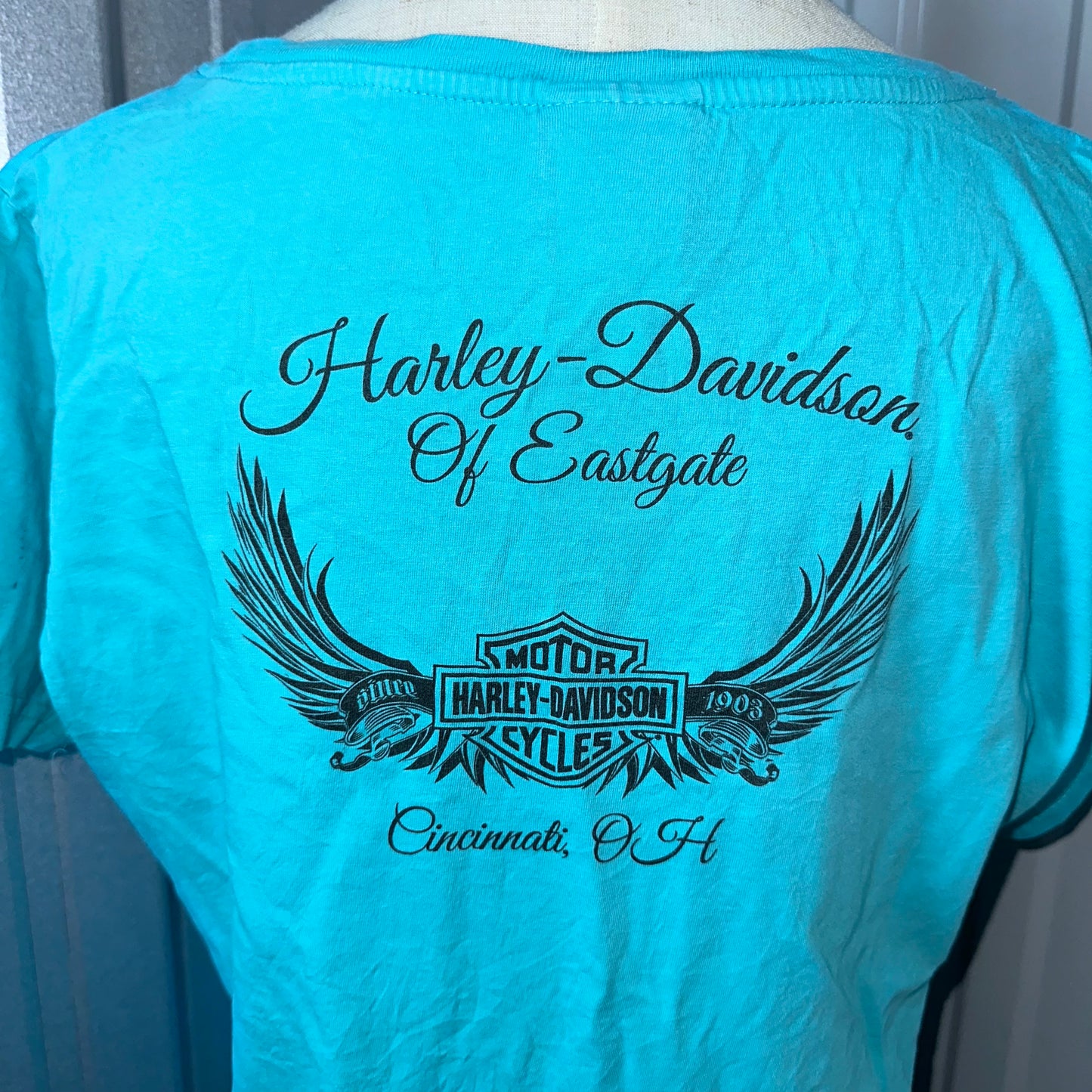 Harley Davidson Blue Graphic Top