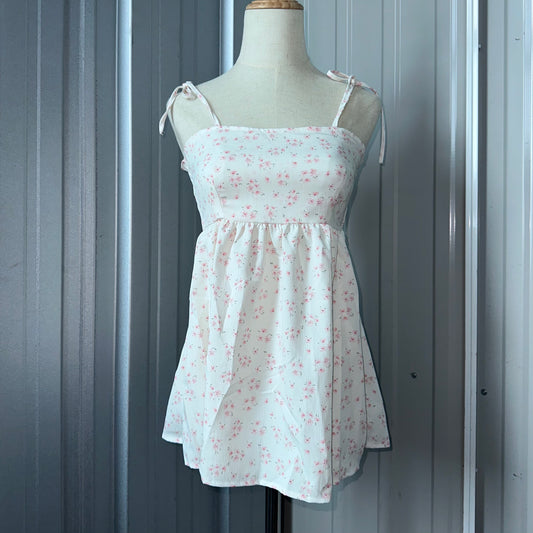 Pink Flowers Baby Dolls Top