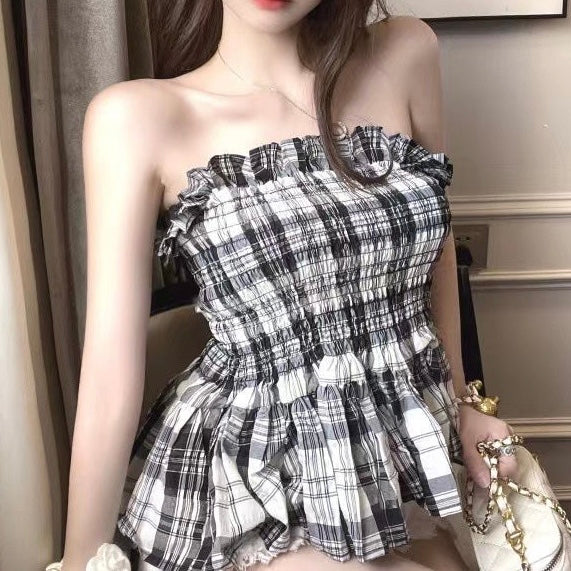 Checkered Tube Top