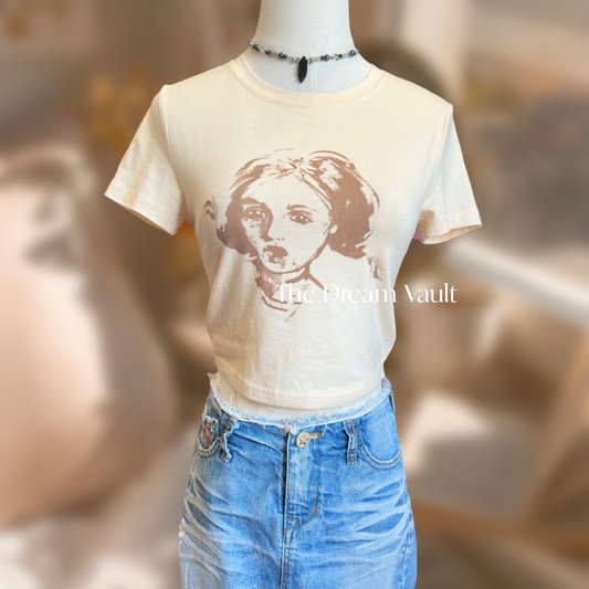 Vintage Girl Cropped Shirt