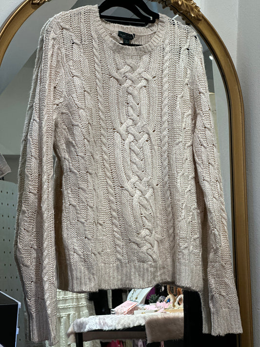 RL Cable Knit Cream Sweater